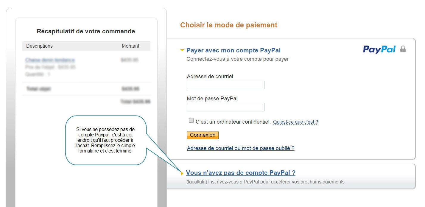 Paypal offre différentes méthodes de paiement