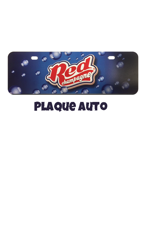 plaque auto red champagne